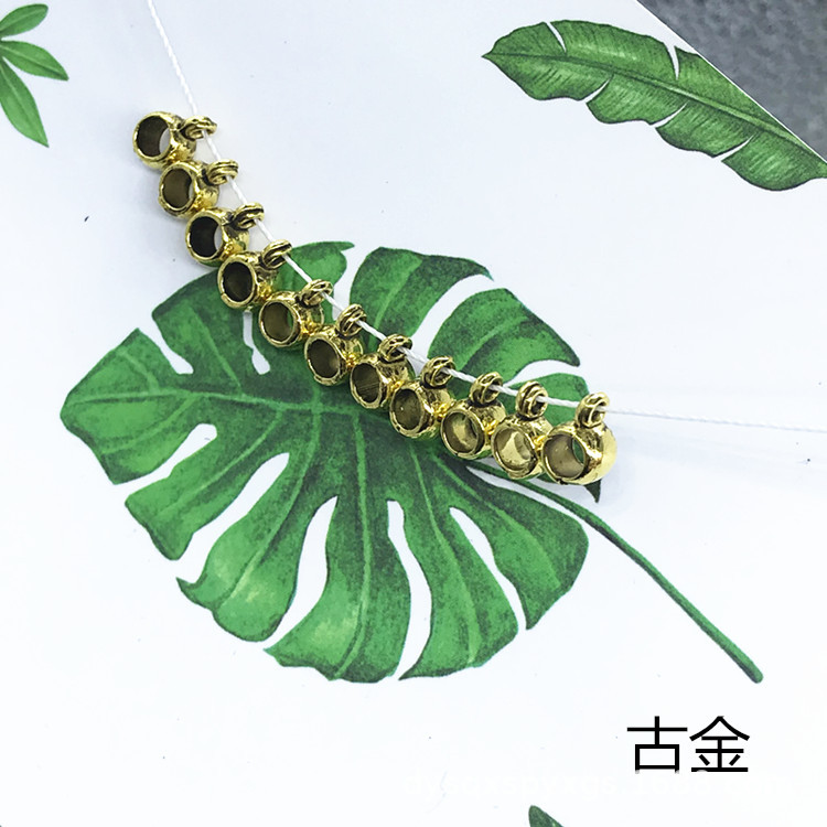 DIY alloy three-way jewelry accessories, pendant beads, bracelet accessories factory direct sales. Colors can be customized details Picture