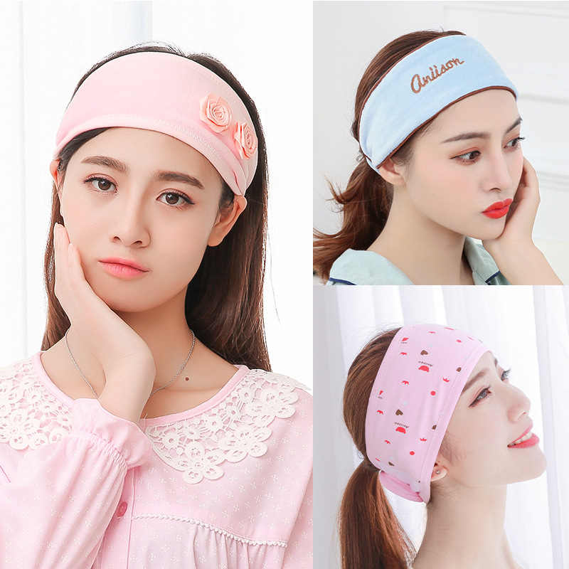 Headscarf, postpartum hair band, confinement headscarf, ladies' face wash and makeup hair band, confinement cap, sports hair band 821089 details Picture