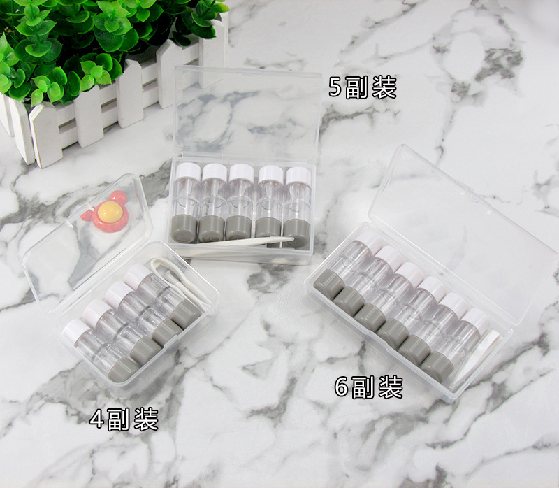 1 to 9 pairs of contact lens cases, hard RGP color contact lens cases, cylindrical lens cases and ok lens cases are in stable supply and exclusively for foreign trade details Picture