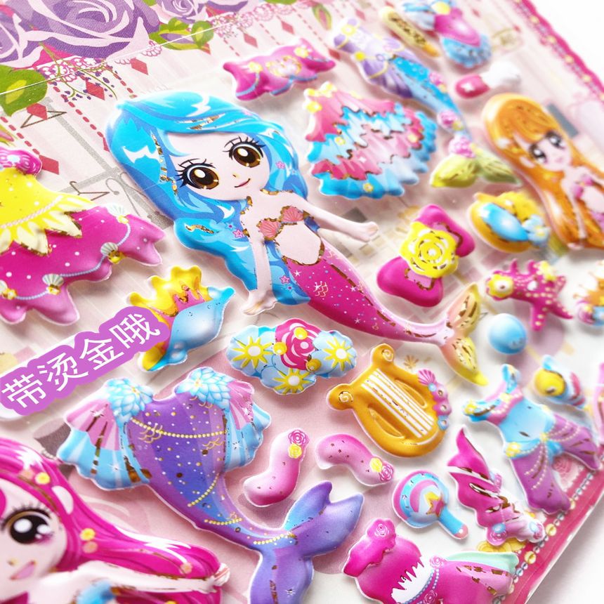 S1款凹凸PVC泡泡贴烫金卡通贴纸DIY儿童幼儿随意贴手机装饰泡泡贴详情图3