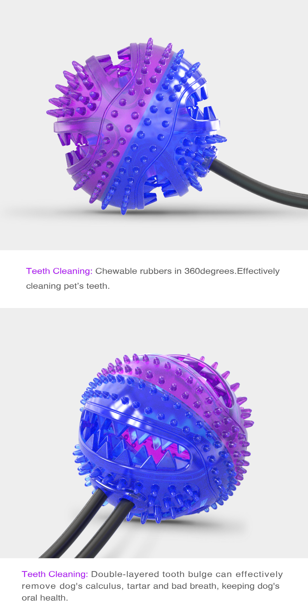 The best-selling dog toy on Amazon, the double suction cup dog toy, the teething, leak-proof and gnawing Pet Molar Application Scenario