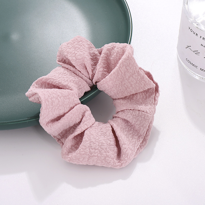 Solid color modern and simple hair ties for girls, cute pig intestine chiffon, fresh and versatile hair ties in stock for wholesale details Picture
