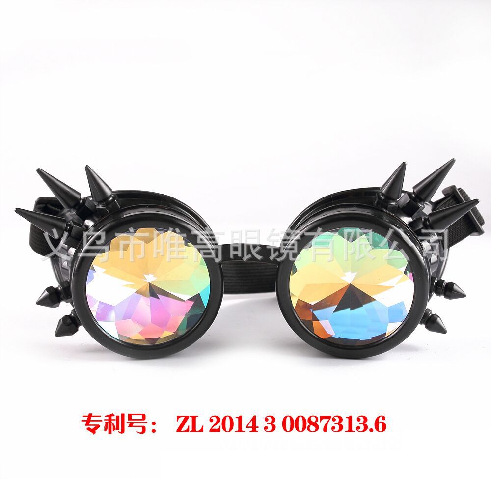 柳钉万花筒眼镜蒸汽朋克3D风镜时尚潮人街拍Cosplay护目镜Goggles详情图1