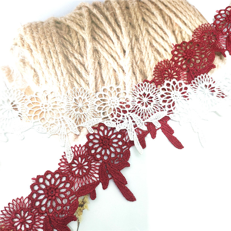 Manufacturers Direct Lace Lace Explosive Sexy Pajamas Polyester Water-Soluble Barcode Hollow Flowers Exquisite Clothing Accessories details Picture
