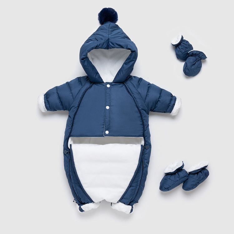 2018 new style baby one-piece down jacket, thickened one-piece coat for newborn children, Hayi, one-piece consignment