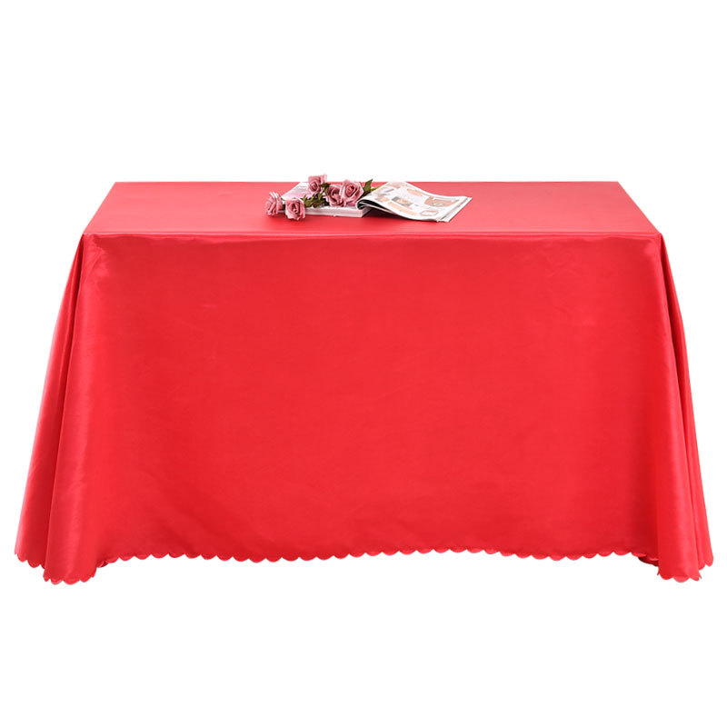 Hotel tablecloths, conference tablecloths, table skirts, satin, smooth surface, rectangular, square, solid color, banquet tablecloths, navy blue, thickened Item Picture