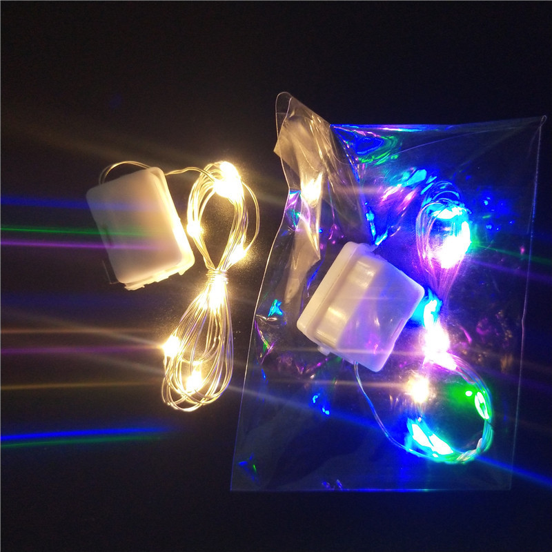 灯串led 圣诞纽扣彩灯 灯串 鲜花蛋糕彩色礼盒星星串灯电池铜线灯产品图