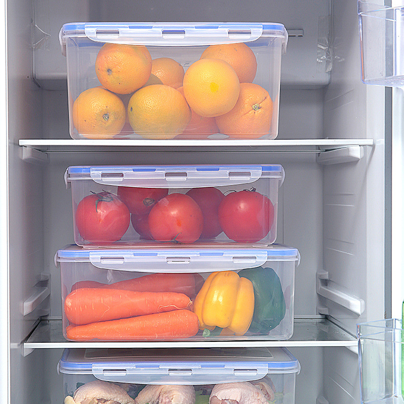 塑料冰箱透明密封保鲜盒可叠加水果蔬菜杂粮收纳盒便捷厨房冷冻盒详情图3