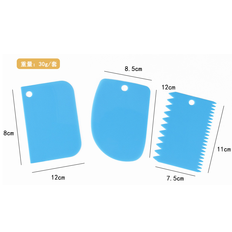 Manufacturers Wholesale Cake Turntable Accessories Scraper Tooth Shape 3-Piece Set Cake Cream Modeling Baker Item Picture