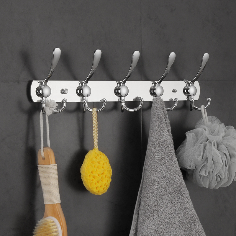 Factory direct sales of stainless steel hooks, row hooks, hotel and guesthouse door hanging hooks, coat hooks, wall hangers, clothes hanging racks