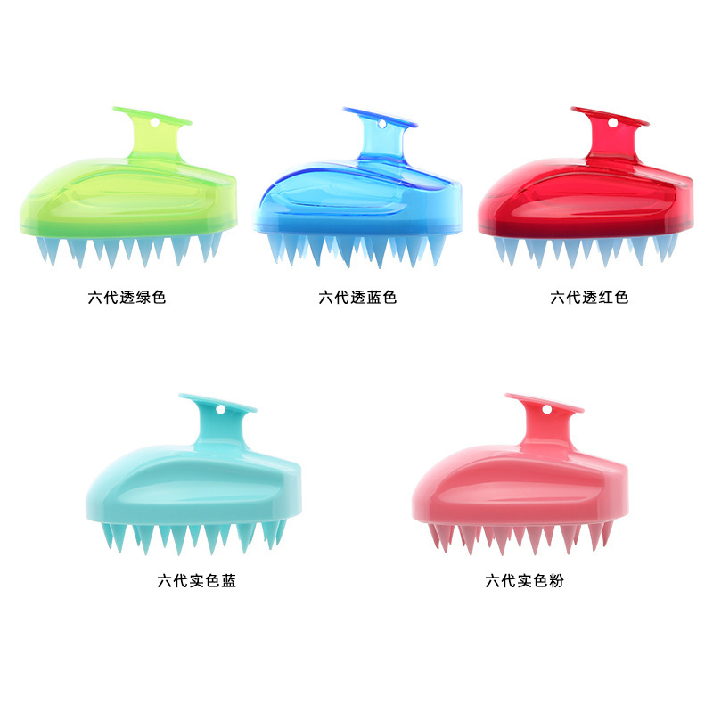 Shampoo brush silicone soft tooth scratching brush anti-itch massage brush barber scratching device bath washing tools