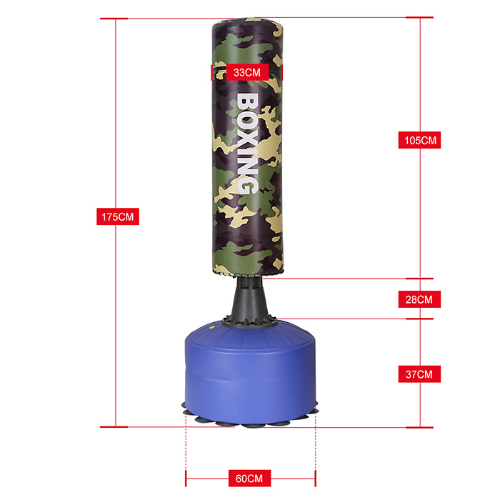 Huijun Sports Fitness Boxing Equipment: Colorful standing boxing sandbags. The sandbags come in multiple colors and can be sent one piece on behalf of others Application Scenario