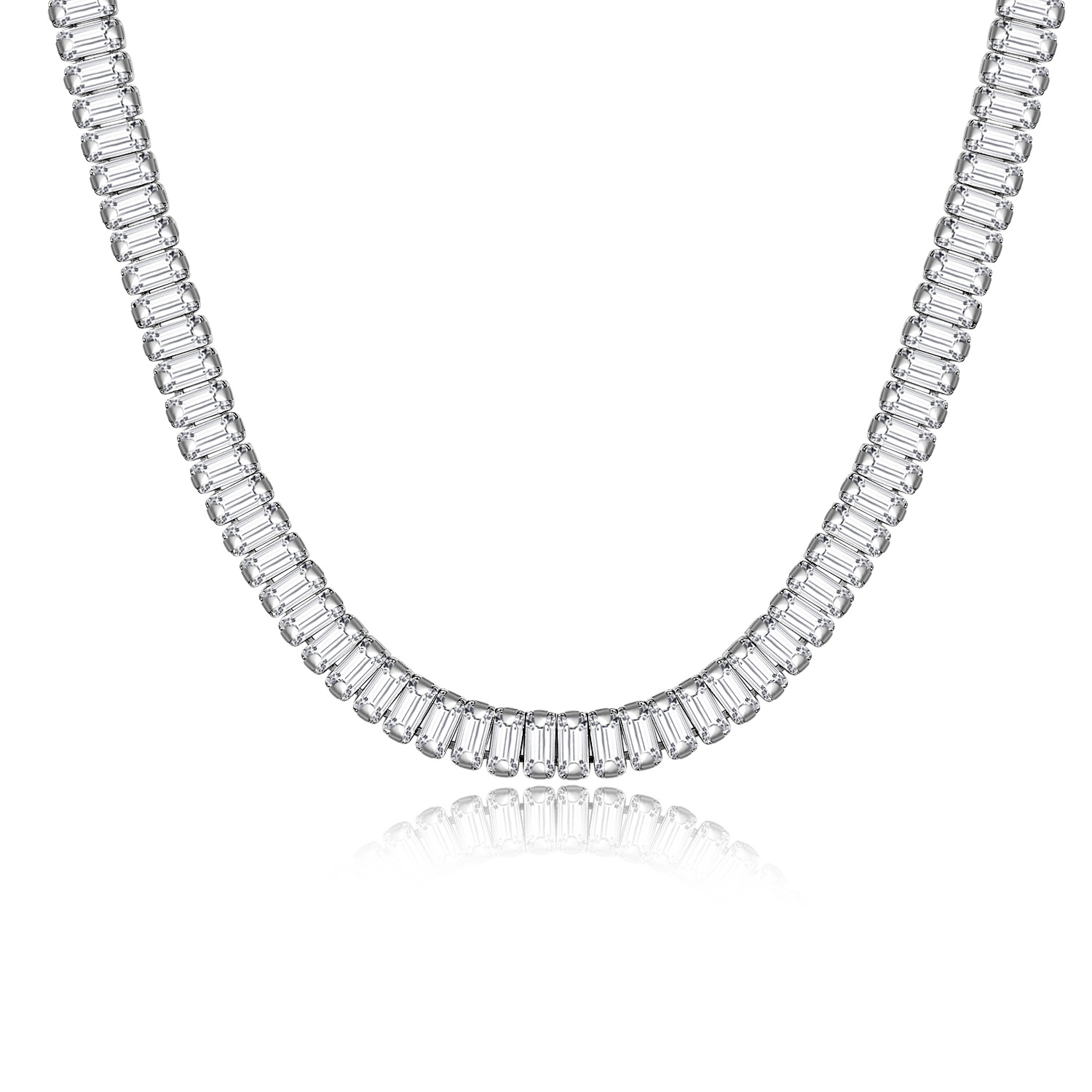 European and American men's hip-hop and rap accessories - HIPHOP all-diamond Cuban diamond-encrusted gold necklace, cross-border hip-hop accessories details Picture