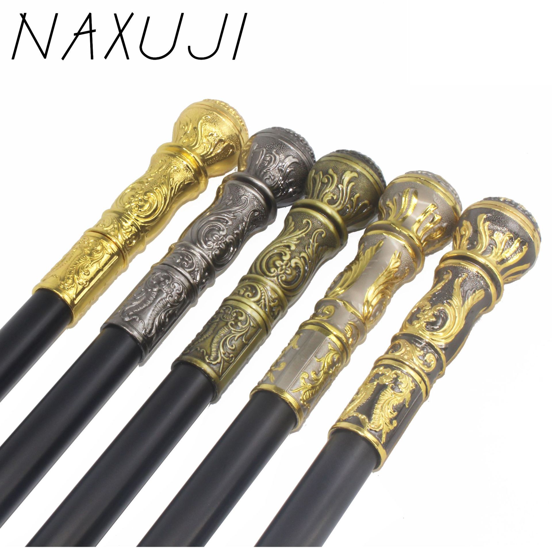 Round Head Lolita Cane Comic-Con Metal Cane Cane Film And Television Props Elderly Gentleman Rod Civilization Rod Straight Supply details Picture