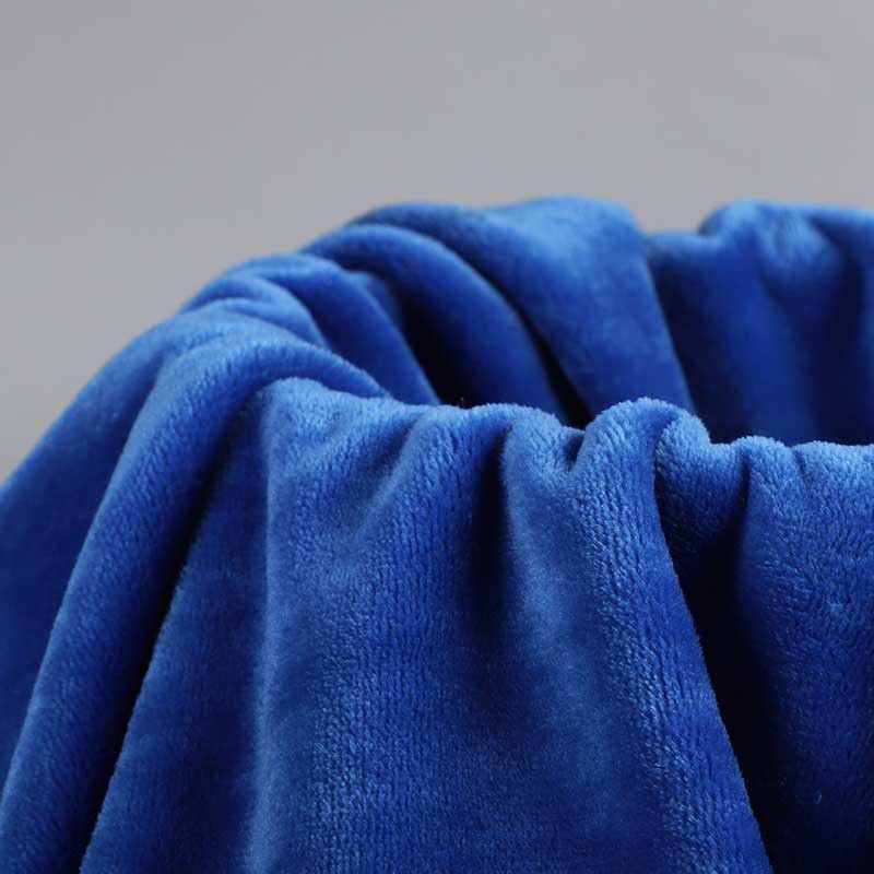 Double-sided polyester flannel knitted plain warm fleece blanket, children's clothing bathrobes and pajamas fabric in stock Specification image