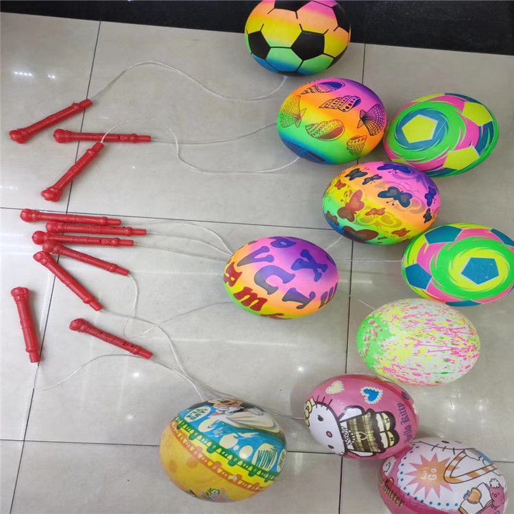 脚甩球发光七白底实物图