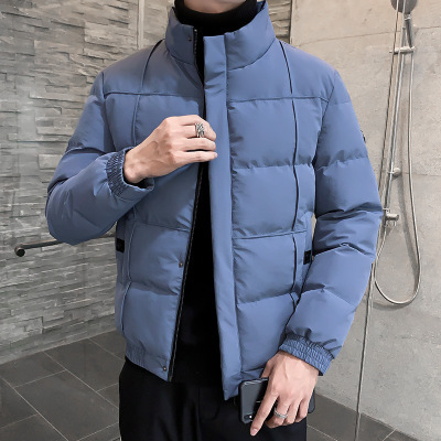 2022 New winter cotton-padded jacket for men, Korean style, trendy and slimming, thickened down cotton for teenagers, cool cotton-padded jacket for men Item Picture