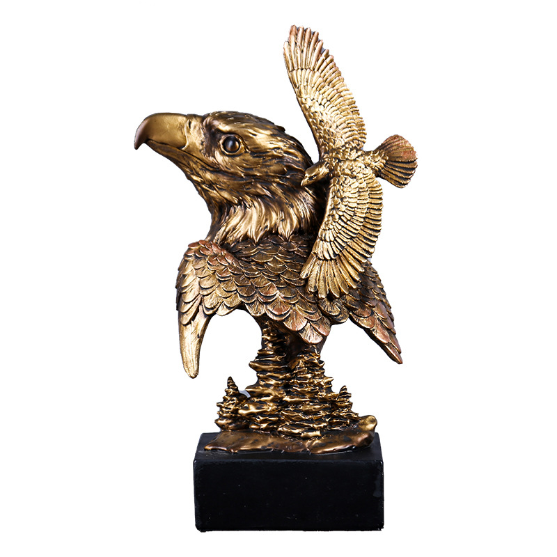 Foreign Trade Factory Group Eagle Head Decoration Animal Decoration European Resin Crafts Amazon Cross-Border Wholesale Item Picture
