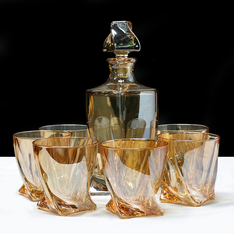 lead-freecrystal whiskeyliquorglass decanter水晶玻璃杯无铅威士忌醒酒器烈酒杯图