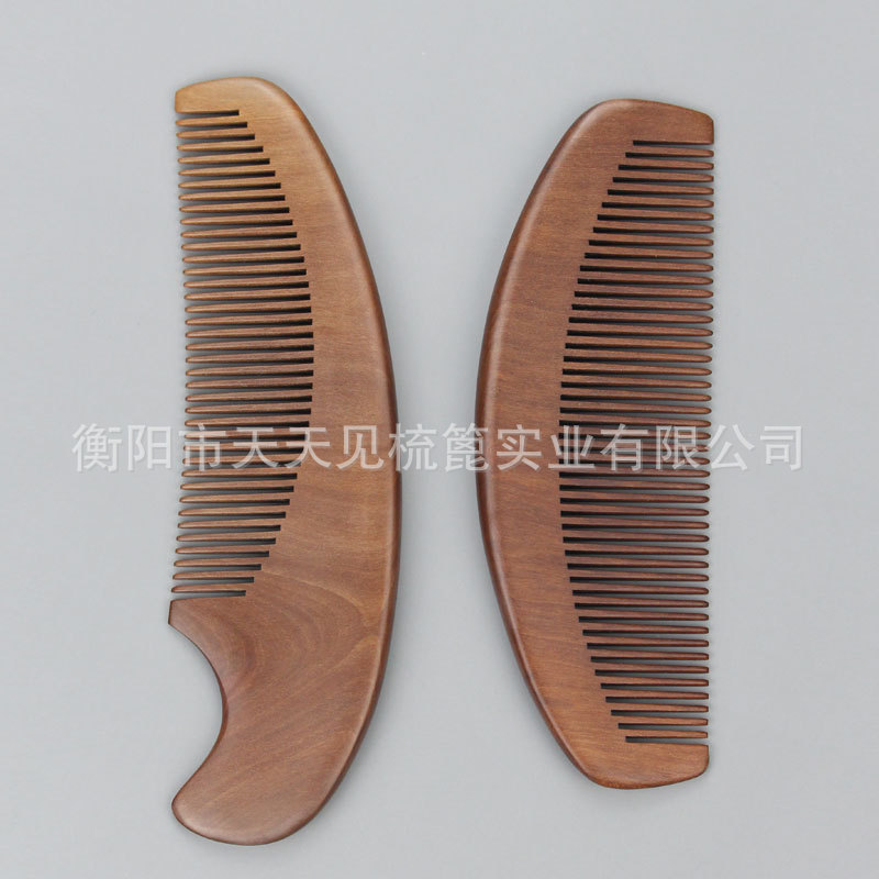 Every Day See Wood Comb Peach Wood Comb Factory Wholesale Exhibition Stall Supply No Static Massage Wood Comb details Picture