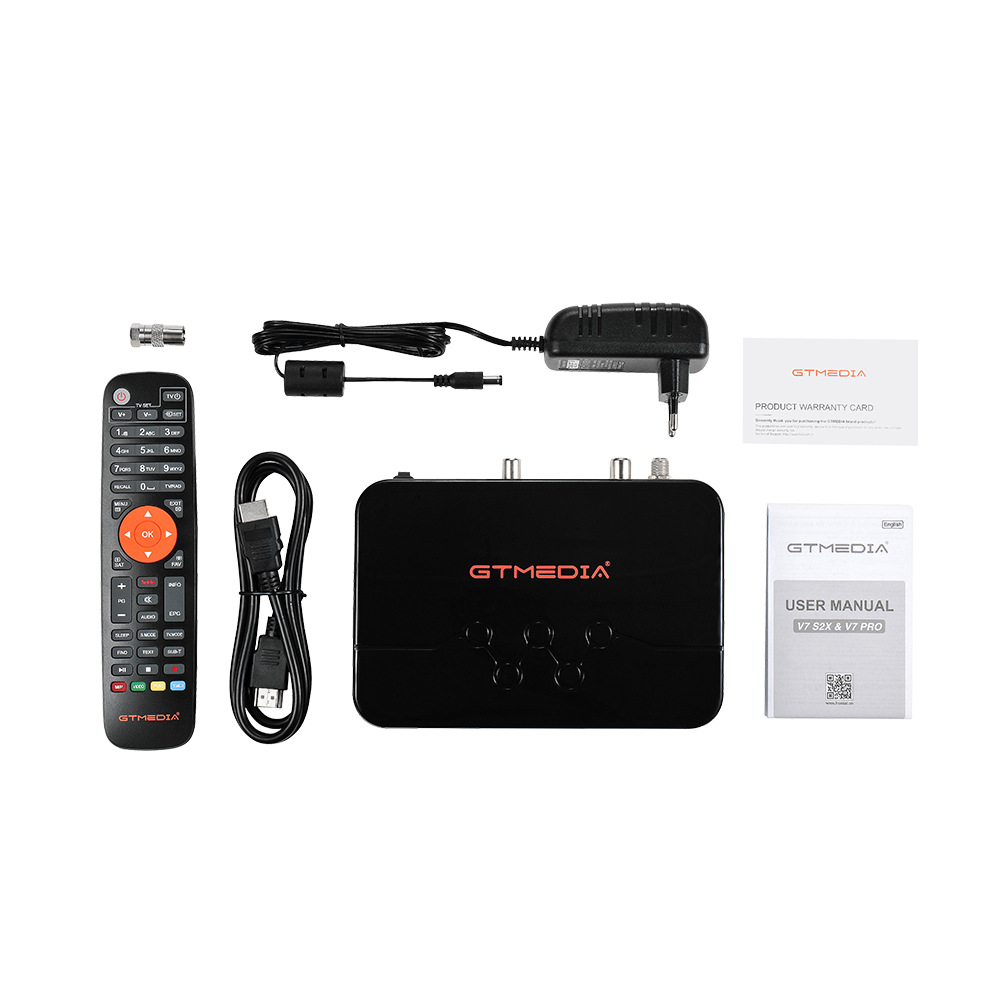GTmedia/V7/Pro/PLUS/Freesat/V7/DVB/S2X/COMBO/DVB/T2/高清机白底实物图