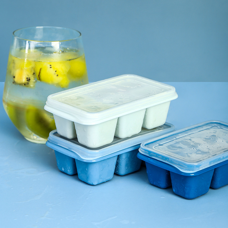 Ice Mold Ice Grid Home Homemade Ice Box With Cover Small Ice Grid Square Ice Grid 3-Color Set Factory Direct Sales Specification drawing