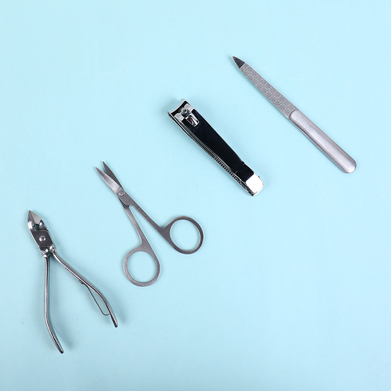 Manufacturers Directly Supply Stainless Steel Multi-Functional Beauty Manicure Nail Nail Manicure Tool Four Sets Of Dead Skin Cutting Steel File Specification drawing