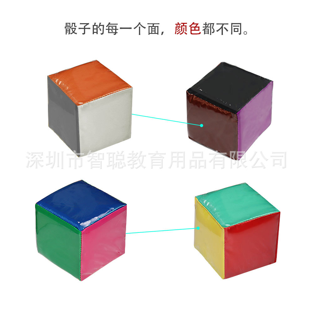 Factory Price Direct Sales Cross-Border Source With Transparent Pocket Insert Card Dice Learn Dice Toy Baby Cube Toy details Picture
