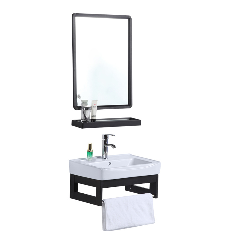 Simple Space Aluminum Bracket Basin Household Bathroom Wall Hanging Ceramic Wash Basin Washbasin Toilet Washing Table details Picture