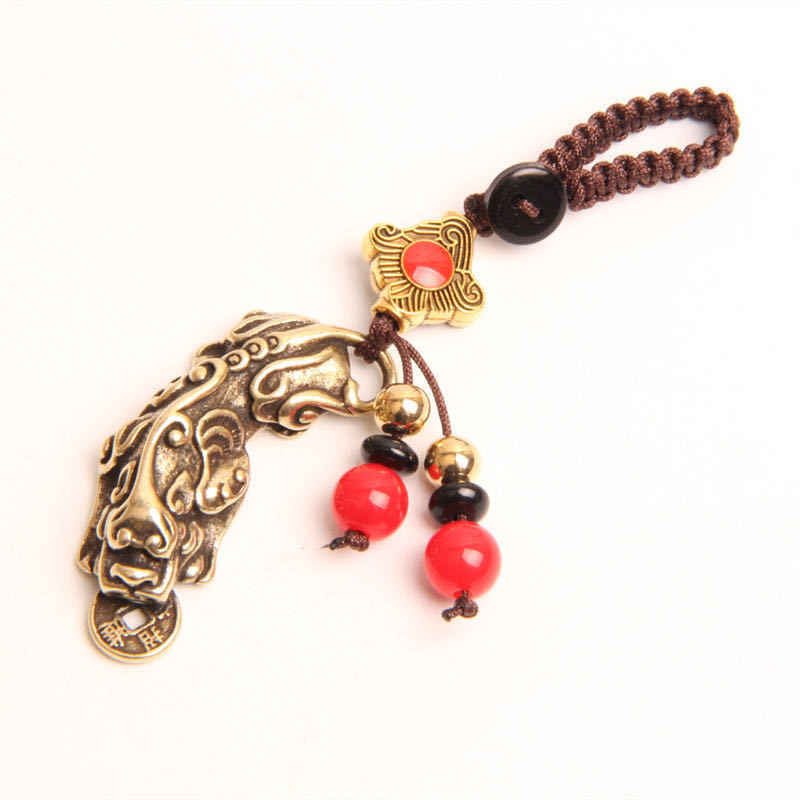 卡通挂件/手机链/挂件/流沙瓶/五帝钱挂件白底实物图