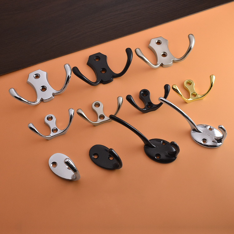 Simple hook black coat hook wall hanging wall single hook behind door creative coat hook wall single hook hanging clothes full figure