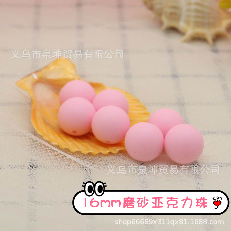 Acrylic candies, colored rubber, straight hole, round beads, phone cases, hair strings, earrings, hair bands, children's DIY accessories details Picture