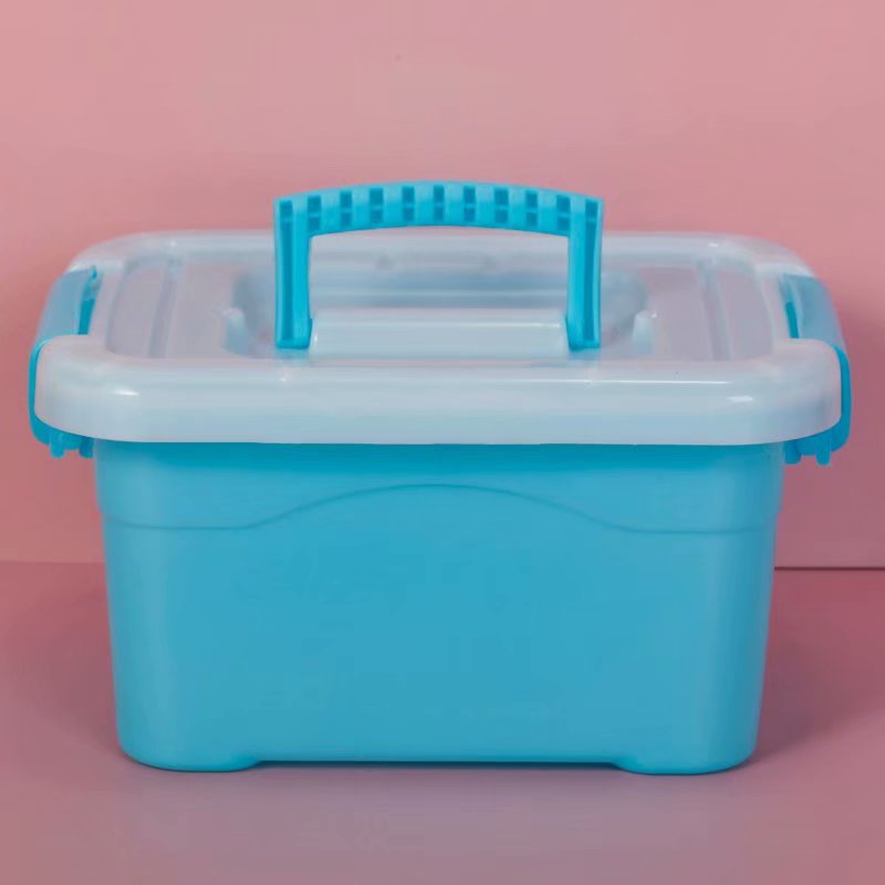 Plastic storage boxes, transparent space sand storage toys, household laundry pods box storage box, wardrobe storage Application Scenario