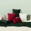 Cross-border InS-style velvet ball pillowcase, Nordic simple solid color cushion cover, Christmas sofa pillow cover Application Scenario