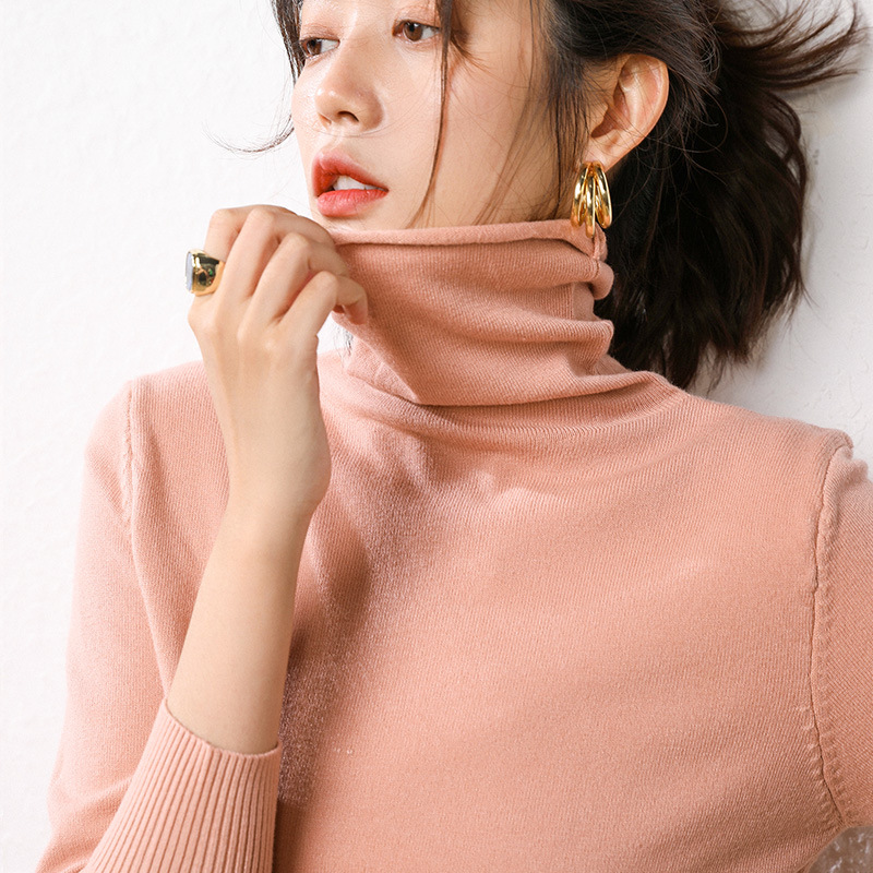 Autumn and Winter Cross-border 2020 New Korean-style Dui Dui collar pullover knitted sweater with an ins trendy women's sweater as a base layer