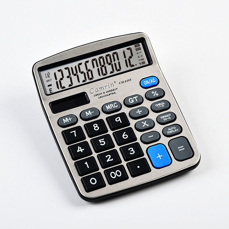 A solar-powered CM-839T calculator for students, a fashionable business computer with large keys for office and financial purposes details Picture