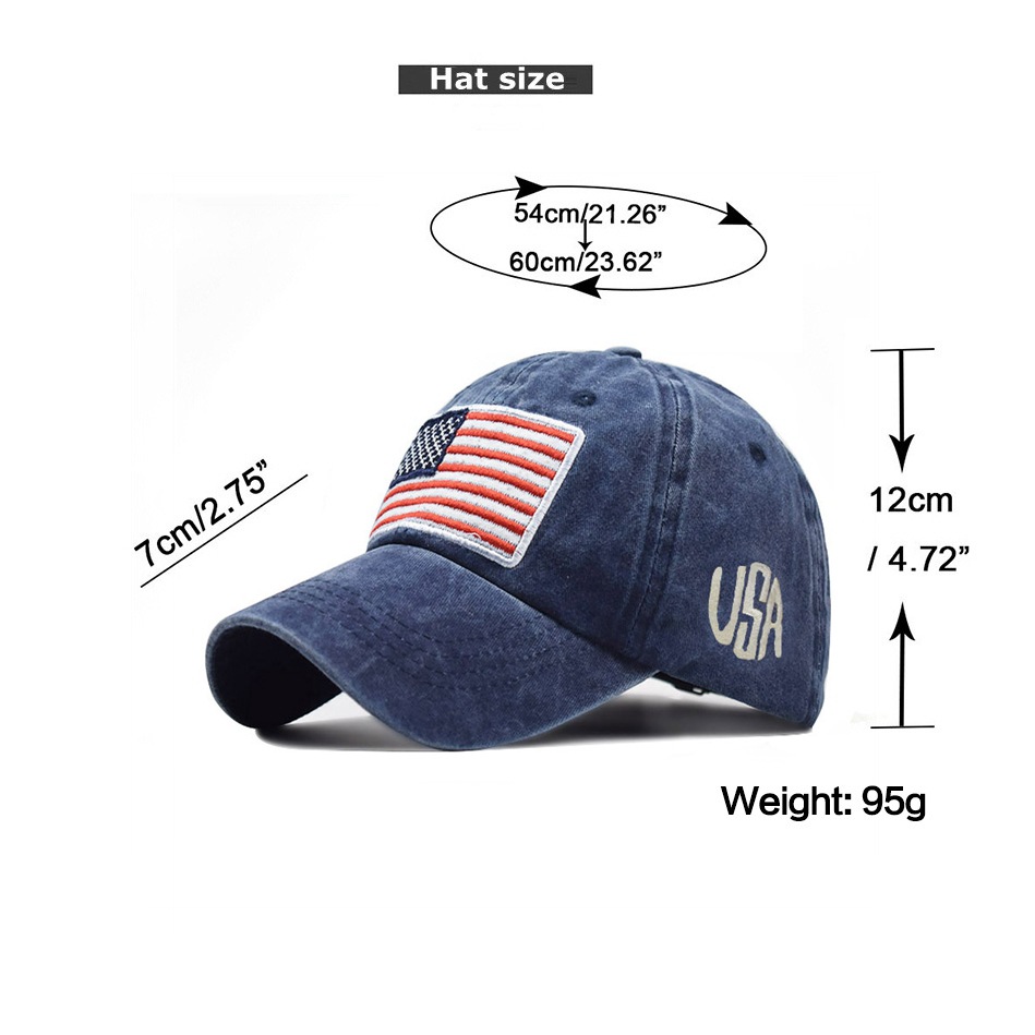 ebay/爆款帽子水洗/美国国旗纯棉细节图