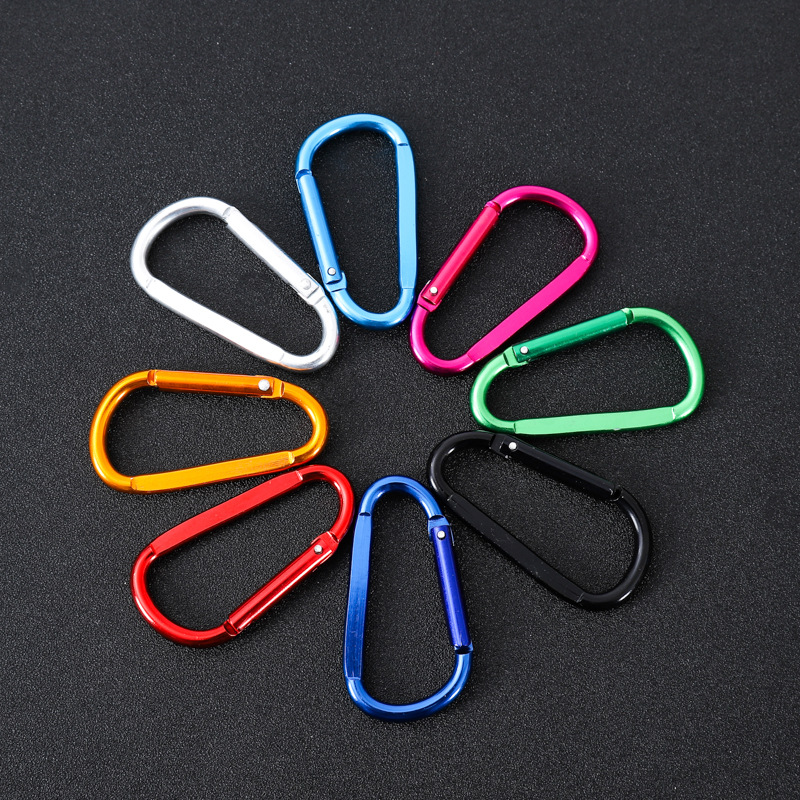 D-Type Pressed Aluminum Hiking Buckle Backpack Buckle Bluetooth Headset Kettle Spring Hook Outdoor Climbing Buckle