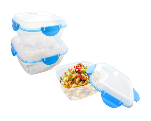 Factory direct sales of food storage boxes, kitchen and refrigerator Chinese-style sets, preservation boxes, transparent blue food storage boxes Item Picture