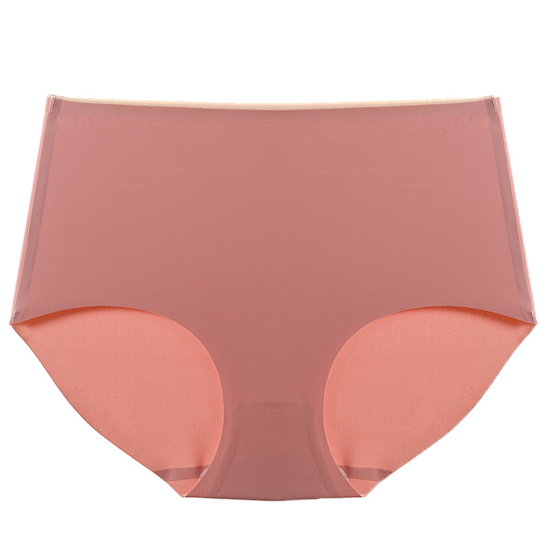 High-waisted, oversized, 200-pound women's underwear, women's mulberry silk antibacterial crotch pure cotton one-piece seamless underwear Item Picture