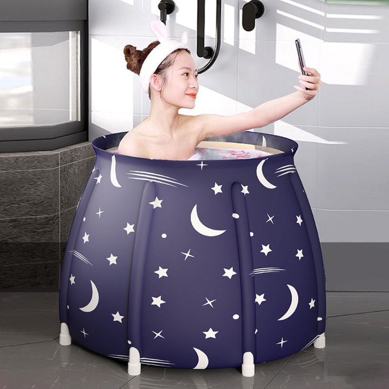 折叠浴桶成人泡澡桶家用沐浴桶洗澡桶加厚全身大人浴盆浴缸批发