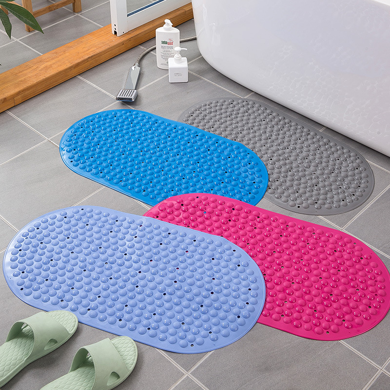 pvc bathroom non-slip mat bath bath massage mat toilet bath non-slip mat powerful suction cup wholesale thumbnail