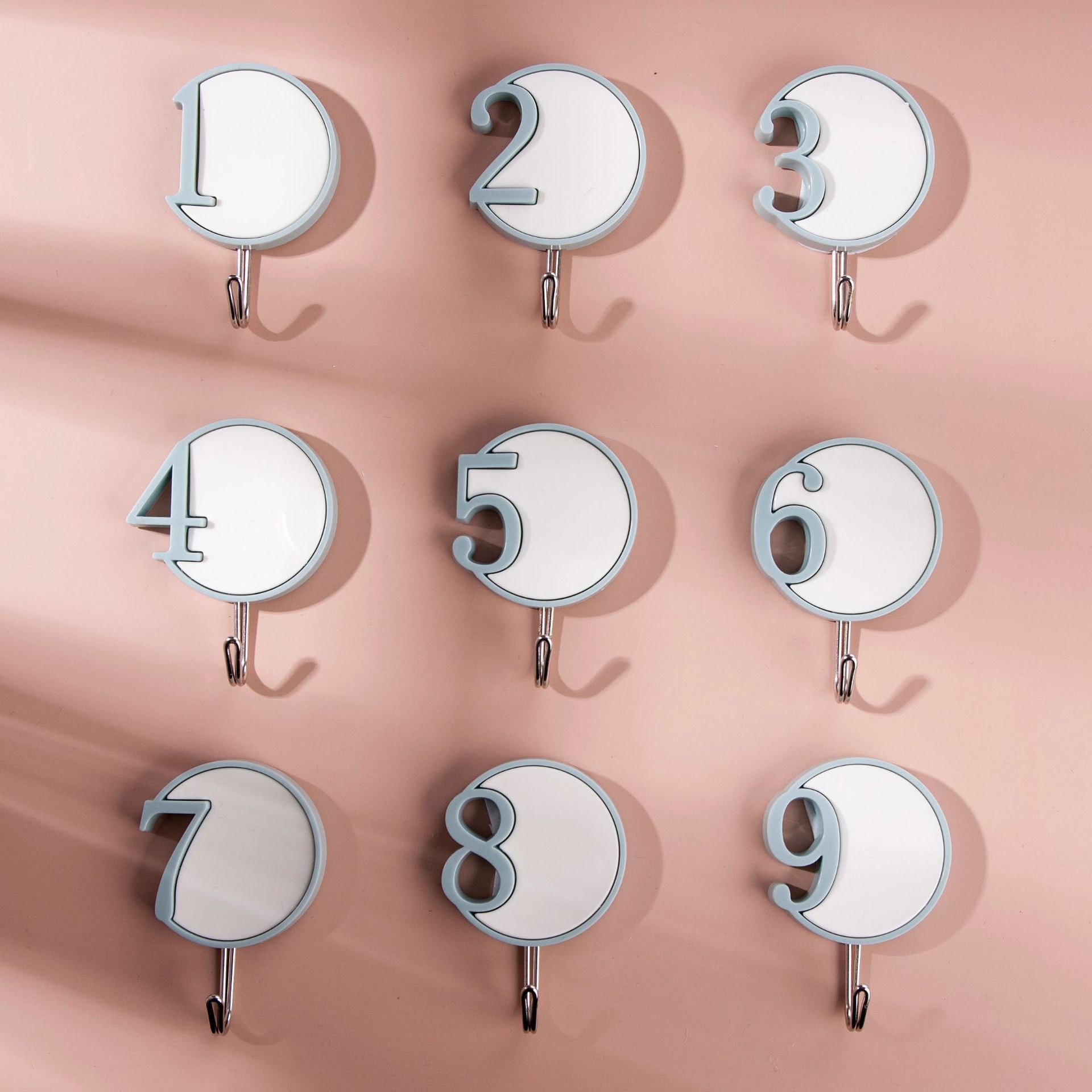 Digital Hook Simple Punch Free Adhesive Single Hook Home Kitchen Bathroom Living Room Bedroom Door Behind The Creative Hook Specification drawing