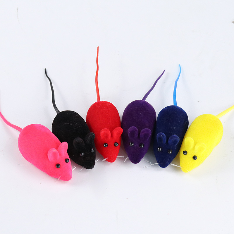 彩色小老鼠玩具 猫咪玩具 发声宠物玩具 仿真老鼠玩具宠物用品详情图2
