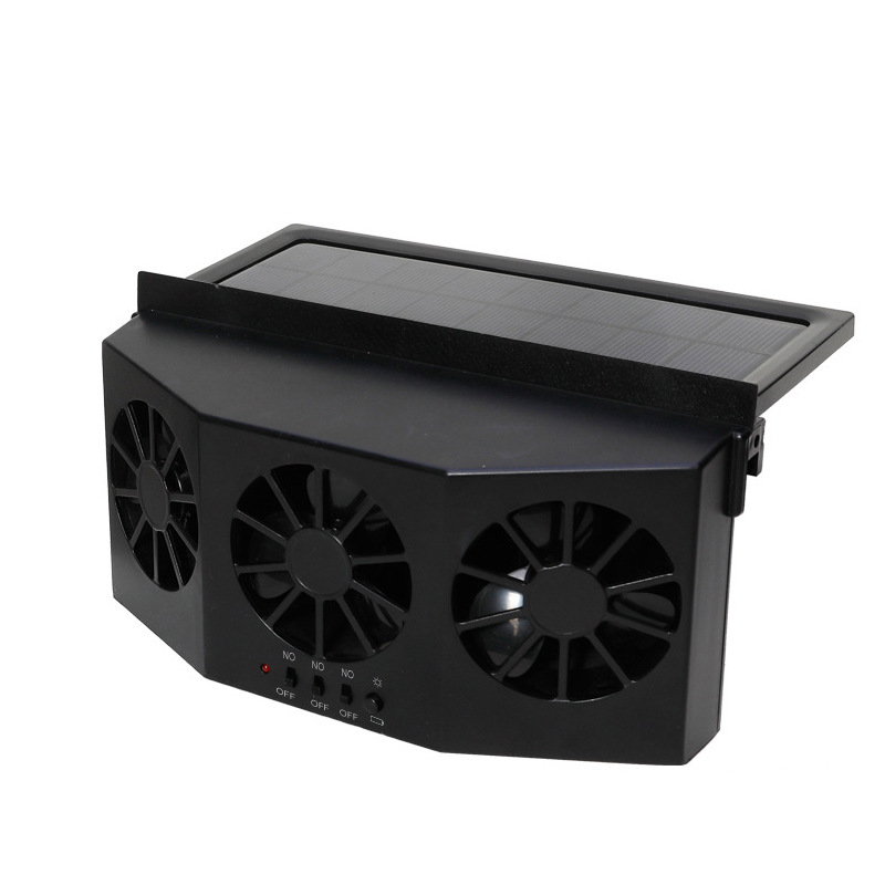 Solar exhaust fans for car ventilation, small car radiators for cooling, smoke exhaust and odor removal, new cross-border foreign trade models Item Picture