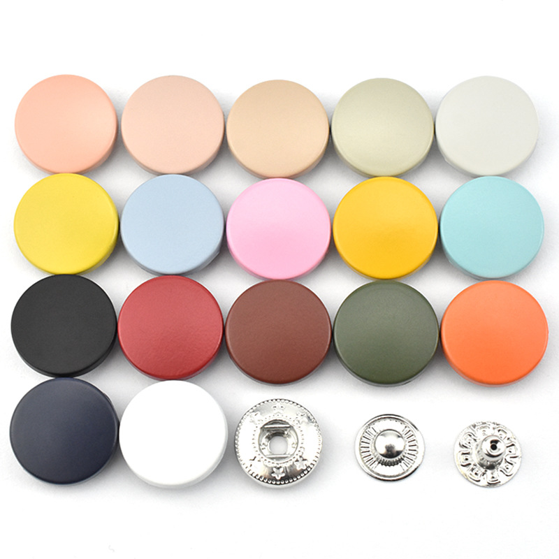 In stock, Xinpeng metal four-piece buckle, color alloy flat invisible mother-and-child buckle, concealed four-piece buckle, jacket down jacket button buckle Item Picture