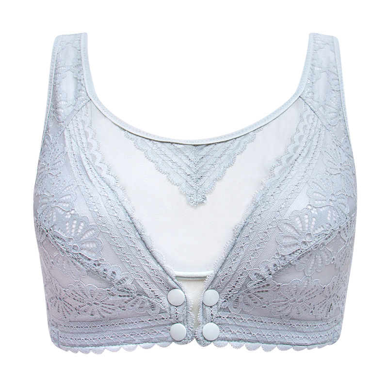 Front-opening lactation bra, gathering without underwire, secondary lactation adjustment type, pregnancy breastfeeding bra, summer thin style, available for delivery Item Picture