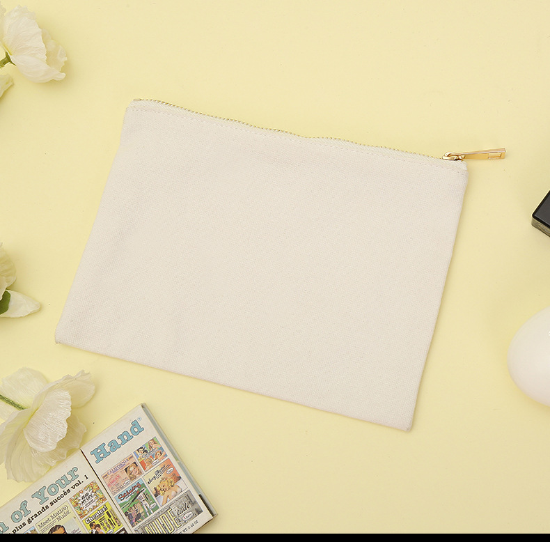 Diy Pen Bag Canvas Print Makeup Bag Hold Bag Women's Multi-Functional Storage Amazon Cross-Border Hot details Picture