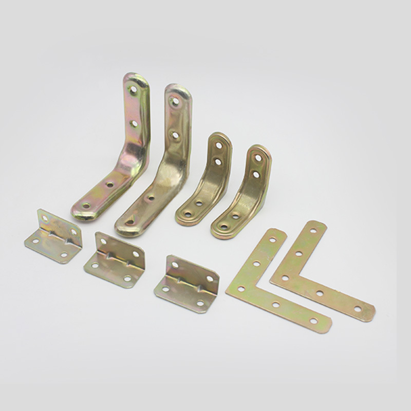 Color plated iron Angle code 90 degree Angle iron L bracket laminate cabinet furniture fixed connection Specification drawing