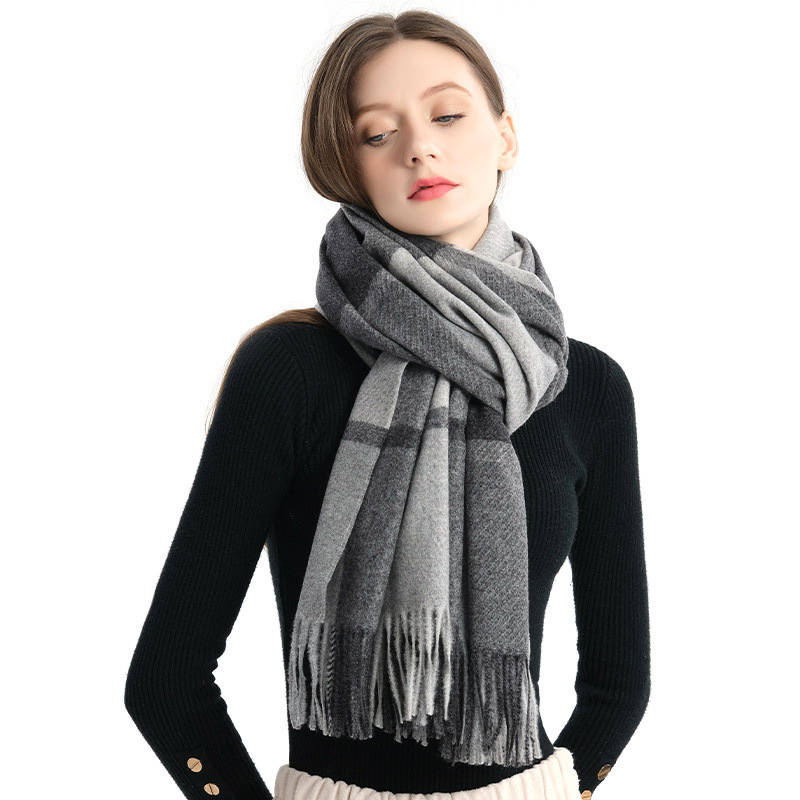 Cashmere Scarf Plaid 2020 Autumn Winter Cashmere Fringe For Men And Women Warm Europe And The United States Temperament Fashion Scarf Female Manufacturers Direct Sales Item Picture